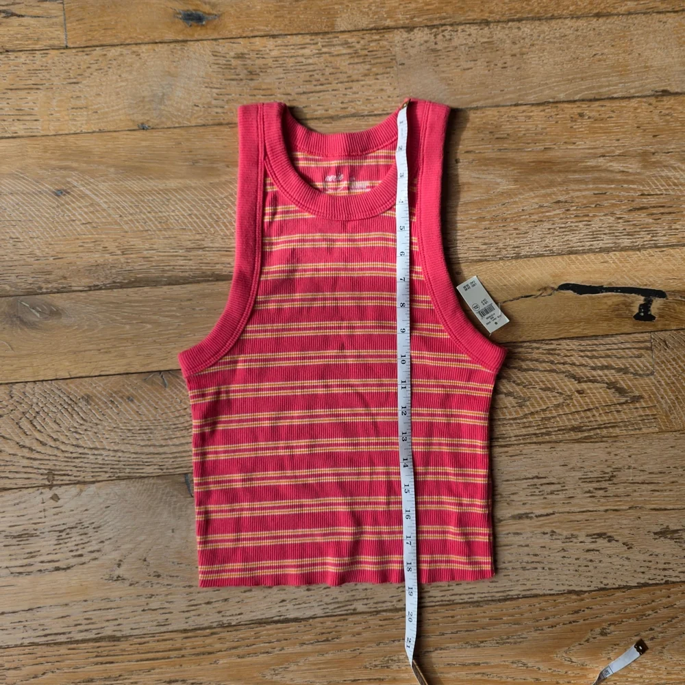 NWT Aerie Free Spirit Striped Ribbed Tank Top summer stripes retro style